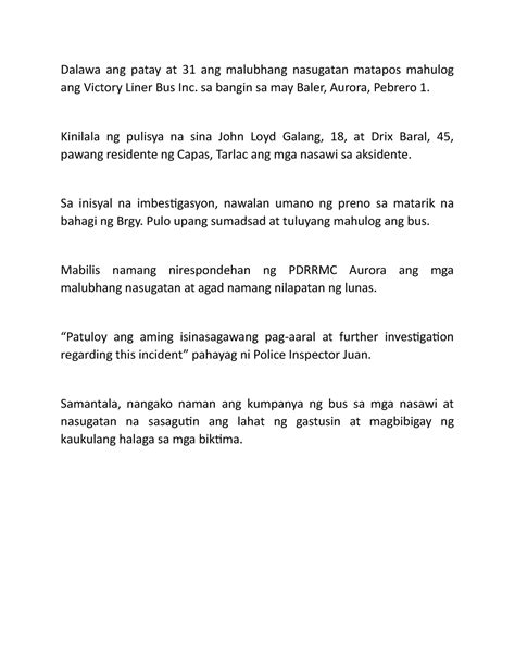 paano gumawa ng news article tagalog|Balitaan Iskrip .
